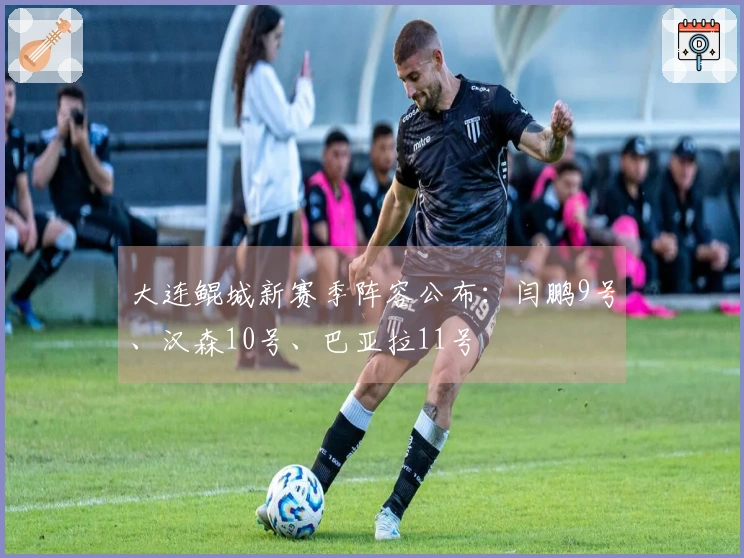 大连鲲城新赛季阵容公布：闫鹏9号、汉森10号、巴亚拉11号