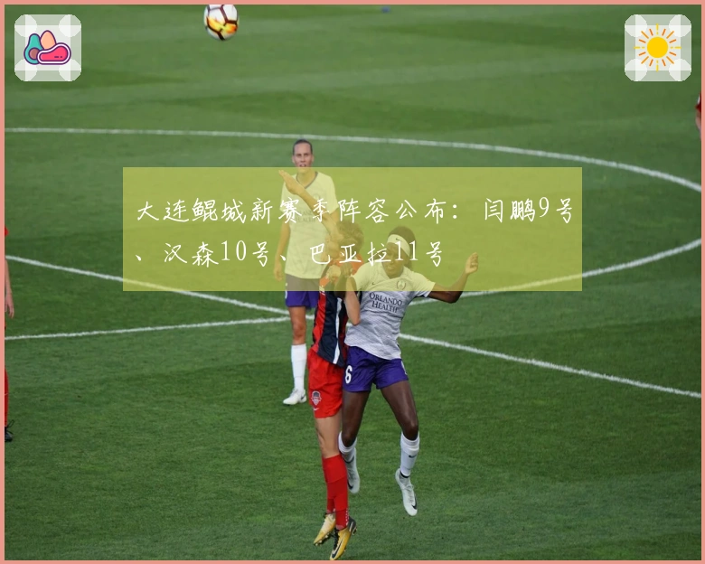 大连鲲城新赛季阵容公布：闫鹏9号、汉森10号、巴亚拉11号